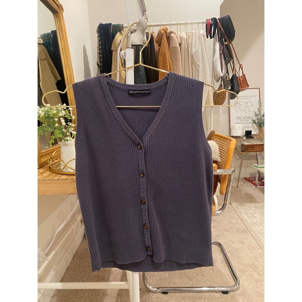 Brandy Melville Sweater Vest in Navy